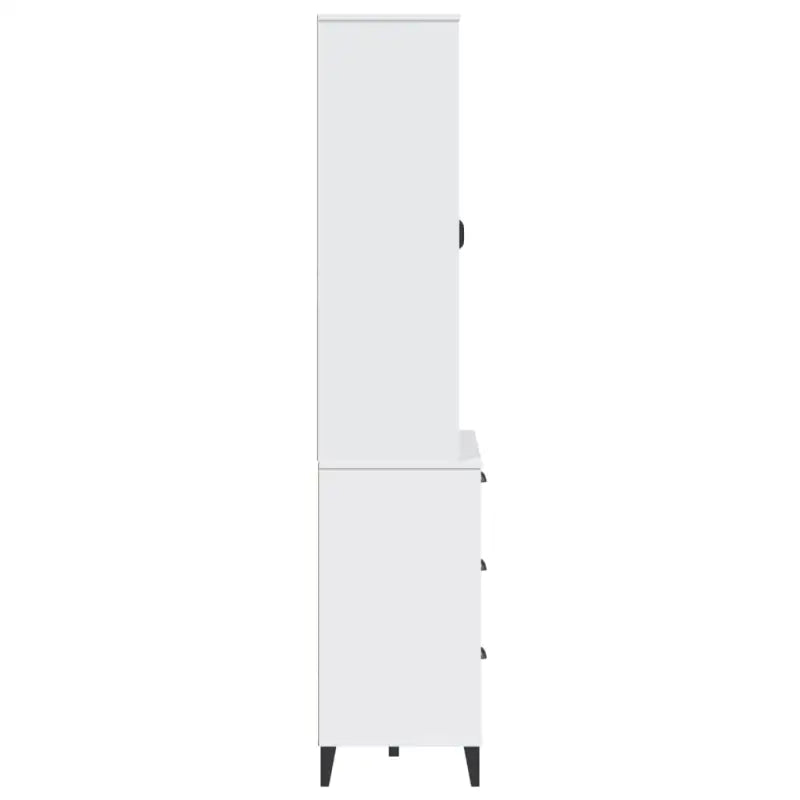 Hoge kast van massief grenenhout voor een trendy interieur - Wit / 1 - Dressoirs & buffetkasten