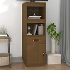 Hoge kast van massief grenenhout voor praktische opbergruimte - Honingbruin / 1 - Dressoirs & buffetkasten