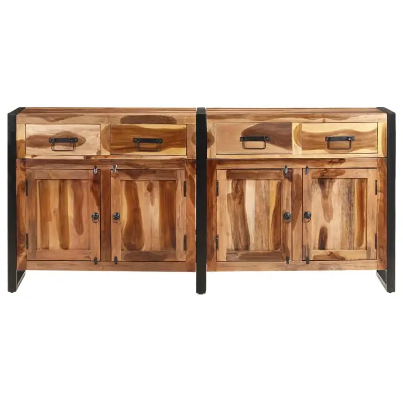 Honingkleurige massief acaciahouten dressoir voor je interieur - Dressoirs & buffetkasten