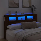 Hoofdbord en voetbord in bewerkt hout grijs Sonoma voor moderne slaapkamers - bruin eikenkleur / 180 x 103.5 cm / 1