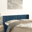 Hoofdbord en voetbord in fluweel levering bevat 147x16x118 - Donkerblauw / 147 x 16 x 78/88 cm / 1 - Hoofdborden