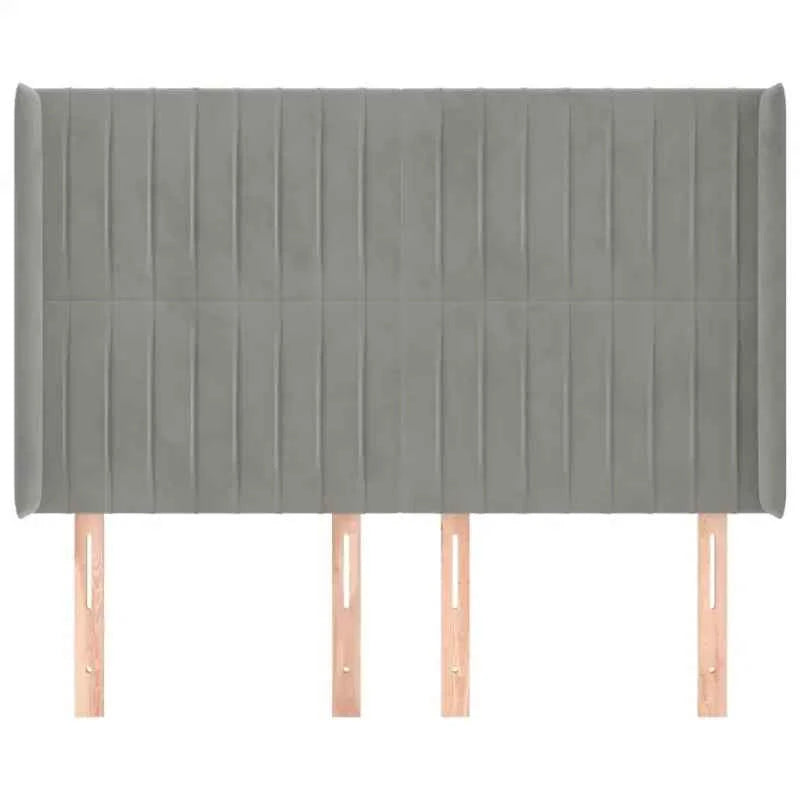 Hoofdbord en voetbord in fluweel levering bevat 147x16x118