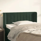 Hoofdbord en voetbord in fluweel levering bevat 147x16x118 - Donkergroen / 103 x 16 x 78/88 cm / 1 - Hoofdborden