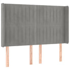 Hoofdbord en voetbord in fluweel levering bevat 147x16x118 - Hoofdborden en voetborden
