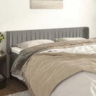 Hoofdbord en voetbord in fluweel levering bevat 147x16x118 - Lichtgrijs / 183 x 16 x 78/88 cm / 1 - Hoofdborden