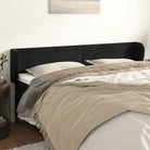 Hoofdbord en voetbord in fluweel levering bevat slimme slaapkamerstijl - Zwart / 183 x 23 x 78/88 cm / 1 - Hoofdborden