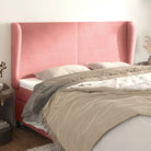 Hoofdbord en voetbord in fluweel levering bevat slimme slaapkamerstijl - Roze / 163 x 23 x 118/128 cm / 1 - Hoofdborden