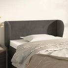 Hoofdbord en voetbord in fluweel levering bevat slimme slaapkamerstijl - Donkergrijs / 103 x 23 x 78/88 cm / 1