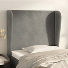 Hoofdbord en voetbord in fluweel levering bevat slimme slaapkamerstijl - Lichtgrijs / 83 x 23 x 118/128 cm / 1