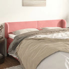 Hoofdbord en voetbord in fluweel levering bevat slimme slaapkamerstijl - Roze / 183 x 23 x 78/88 cm / 1 - Hoofdborden