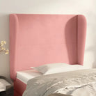 Hoofdbord en voetbord in fluweel levering bevat slimme slaapkamerstijl - Roze / 103 x 23 x 118/128 cm / 1 - Hoofdborden