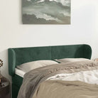 Hoofdbord en voetbord in fluweel levering bevat slimme slaapkamerstijl - Donkergroen / 147 x 23 x 78/88 cm / 1