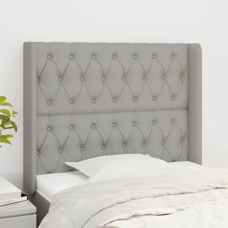 Hoofdbord en Voetbord levering bevat 147x16x118 voor elke slaapkamer - Lichtgrijs / 93 x 16 x 118/128 cm / 1