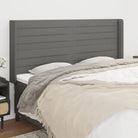 Hoofdborden en voetborden levering bevat 147x16x118 voor elke slaapkamer - Donkergrijs / 203 x 16 x 118/128 cm / 1