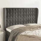 Hoofdborden en voetborden levering bevat luxe fluweel voor elke slaapkamer - Donkergrijs / 147 x 23 x 118/128 cm / 1