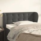 Hoofdborden en voetborden levering bevat luxe fluweel voor elke slaapkamer - Donkergrijs / 93 x 23 x 78/88 cm / 1