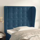 Hoofdborden en voetborden levering bevat luxe fluweel voor elke slaapkamer - Donkerblauw / 103 x 23 x 118/128 cm / 1