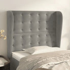 Hoofdborden en voetborden levering bevat luxe fluweel voor elke slaapkamer - Lichtgrijs / 93 x 23 x 118/128 cm / 1
