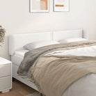 Hoofdborden en voetborden levering bevat met duurzaam glanzend kunstleer - Wit / 183 x 23 x 78/88 cm / 1 - Hoofdborden