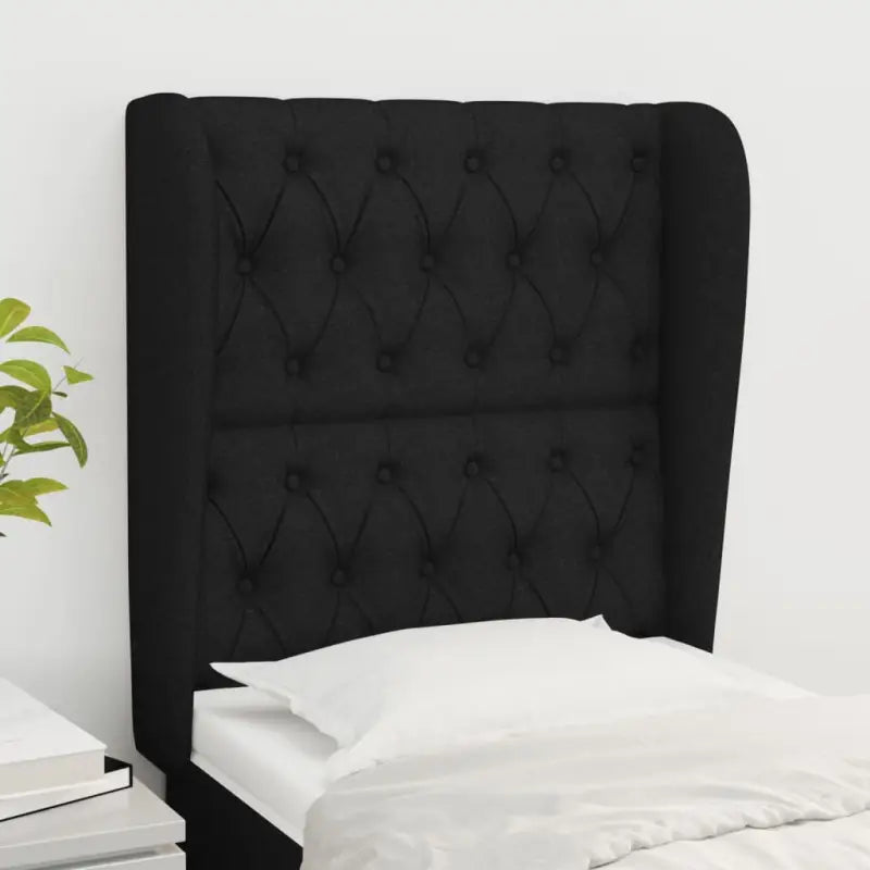 Hoofdborden en voetborden levering bevat met duurzaam en trendy ontwerp - Zwart / 83 x 23 x 118/128 cm / 1