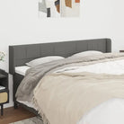 Hoofdborden en voetborden levering bevat met duurzaam en trendy ontwerp - Donkergrijs / 183 x 16 x 78/88 cm / 1