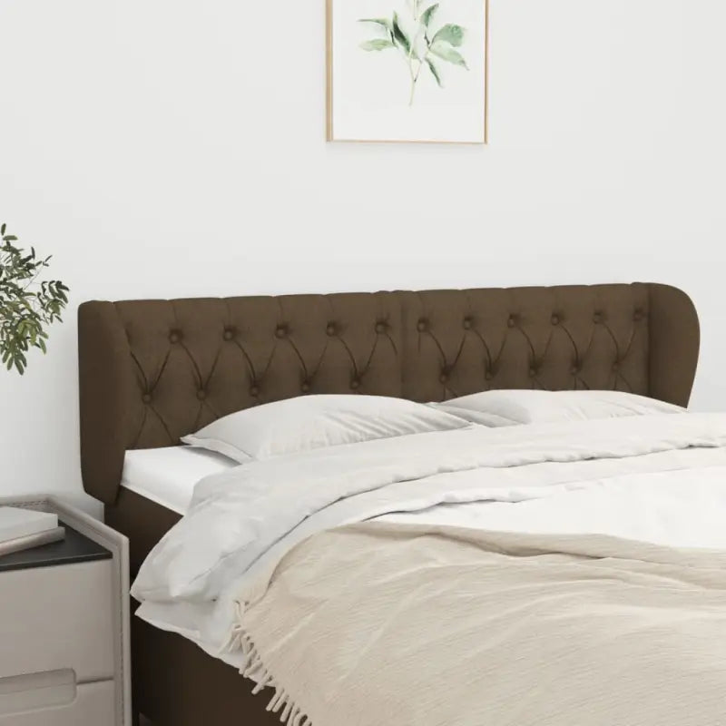 Hoofdborden en voetborden levering bevat met duurzaam en trendy ontwerp - Donkerbruin / 163 x 23 x 78/88 cm / 1