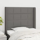 Hoofdborden en voetborden levering bevat met duurzaam en trendy ontwerp - Donkergrijs / 93 x 16 x 118/128 cm / 1