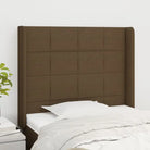 Hoofdborden en voetborden levering bevat met duurzaam en trendy ontwerp - Donkerbruin / 93 x 16 x 118/128 cm / 1