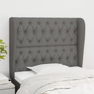Hoofdborden en voetborden levering bevat met duurzaam en trendy ontwerp - Donkergrijs / 93 x 23 x 118/128 cm / 1