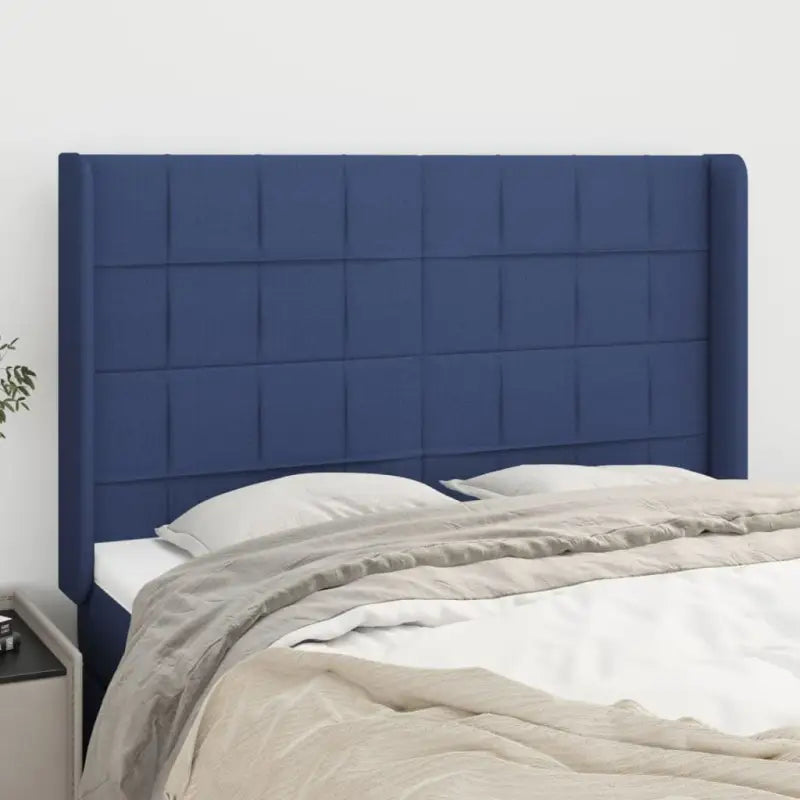 Hoofdborden en voetborden levering bevat met duurzaam en trendy ontwerp - Blauw / 147 x 16 x 118/128 cm / 1
