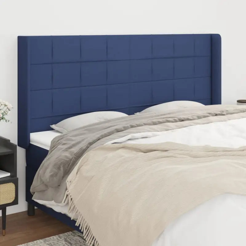 Hoofdborden en voetborden levering bevat met duurzaam en trendy ontwerp - Blauw / 183 x 16 x 118/128 cm / 1