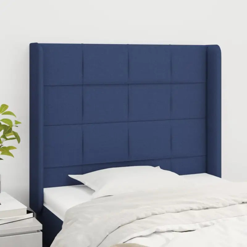 Hoofdborden en voetborden levering bevat met duurzaam en trendy ontwerp - Blauw / 93 x 16 x 118/128 cm / 1