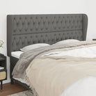 Hoofdborden en voetborden levering bevat met duurzaam en trendy ontwerp - Donkergrijs / 183 x 23 x 118/128 cm / 1
