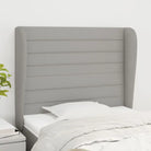 Hoofdborden en voetborden levering bevat met een trendy en duurzaam ontwerp - Lichtgrijs / 83 x 23 x 118/128 cm / 1