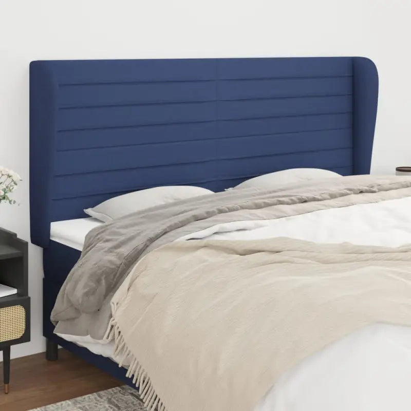 Hoofdborden en voetborden levering bevat met een trendy en duurzaam ontwerp - Blauw / 183 x 23 x 118/128 cm / 1