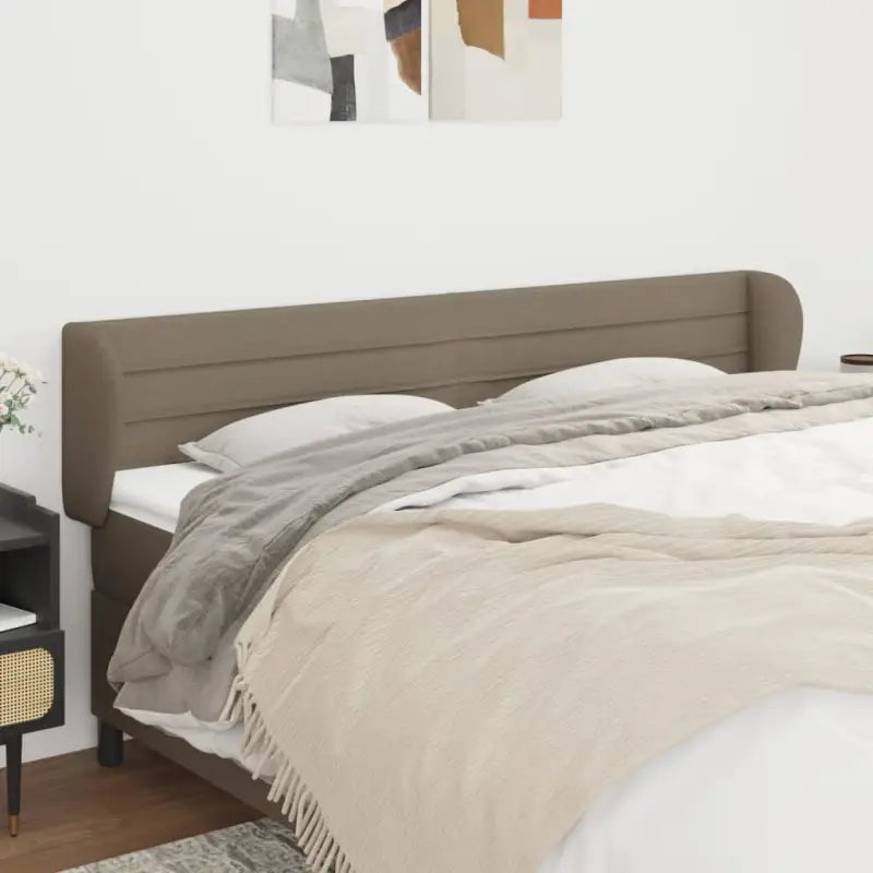 Hoofdborden en voetborden levering bevat met een trendy en duurzaam ontwerp - Taupe / 203 x 23 x 78/88 cm / 1