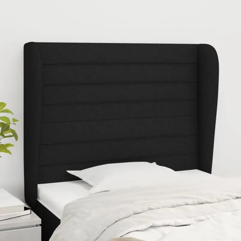 Hoofdborden en voetborden levering bevat met een trendy en duurzaam ontwerp - Zwart / 103 x 23 x 118/128 cm / 1