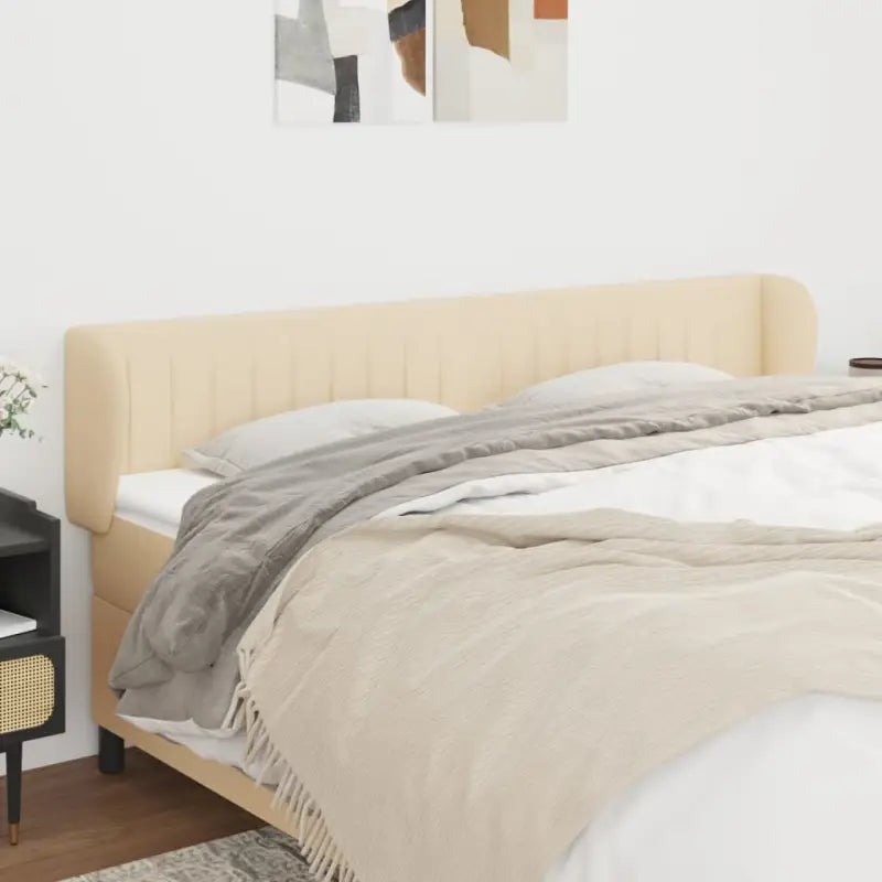 Hoofdborden en Voetborden Levering Bevat voor Een Complete Slaapkamerlook - Crème / 203 x 23 x 78/88 cm / 1