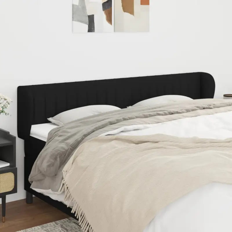 Hoofdborden en Voetborden Levering Bevat voor Een Complete Slaapkamerlook - Zwart / 163 x 23 x 78/88 cm / 1