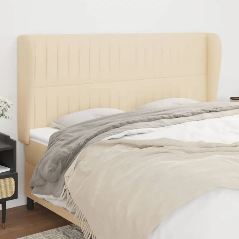 Hoofdborden en Voetborden Levering Bevat voor Een Complete Slaapkamerlook - Crème / 203 x 23 x 118/128 cm / 1