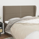 Hoofdborden en voetborden levering bevat voor een complete slaapkamer look - Taupe / 203 x 23 x 118/128 cm / 1