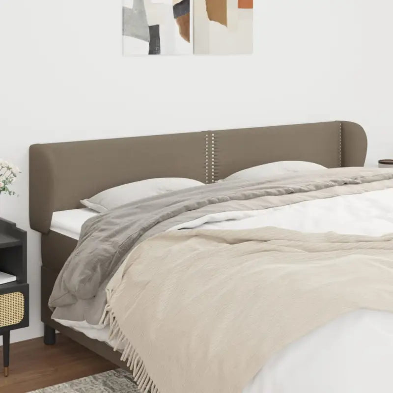 Hoofdborden en voetborden levering bevat voor een complete slaapkamer look - Taupe / 163 x 23 x 78/88 cm / 1