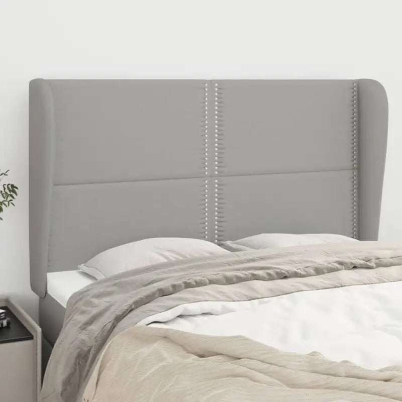 Hoofdborden en voetborden levering bevat voor een complete slaapkamer look - Lichtgrijs / 147 x 23 x 118/128 cm / 1