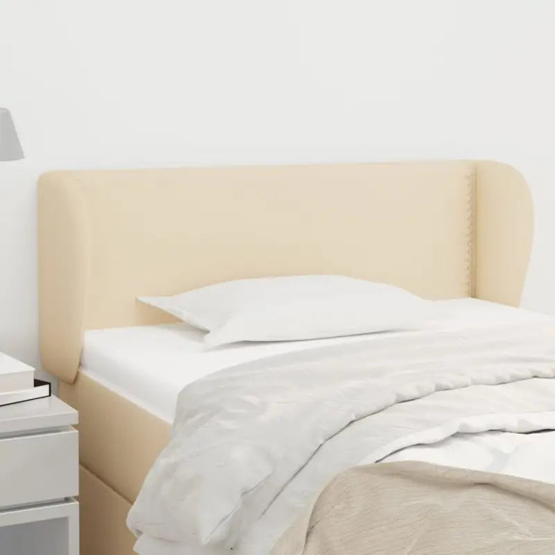 Hoofdborden en voetborden levering bevat voor een complete slaapkamer look - Crème / 83 x 23 x 78/88 cm / 1