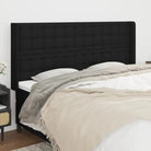 Hoofdborden en voetborden levering bevat voor een stijlvolle slaapkamer uitbreiding - Zwart / 203 x 16 x 118/128 cm / 1