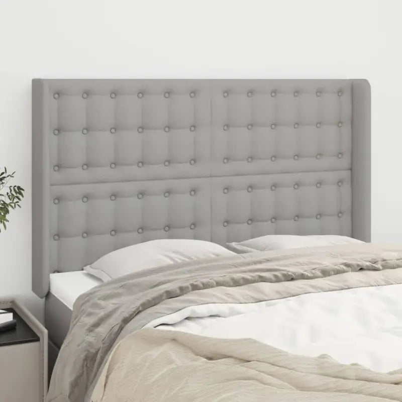 Hoofdborden en voetborden levering bevat voor een stijlvolle slaapkamer uitbreiding - Lichtgrijs / 147 x 16 x 118/128