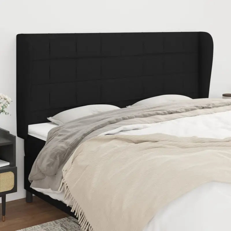 Hoofdborden en voetborden levering bevat voor een stijlvolle slaapkamer - Zwart / 183 x 23 x 118/128 cm / 1