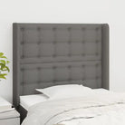 Hoofdborden en voetborden levering bevat voor een stijlvolle slaapkamer uitbreiding - Donkergrijs / 83 x 16 x 118/128