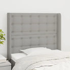 Hoofdborden en voetborden levering bevat voor een stijlvolle slaapkamer uitbreiding - Lichtgrijs / 93 x 16 x 118/128 cm