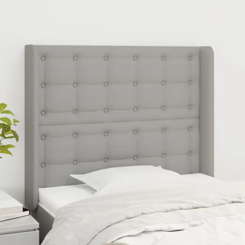 Hoofdborden en voetborden levering bevat voor een stijlvolle slaapkamer uitbreiding - Lichtgrijs / 93 x 16 x 118/128 cm